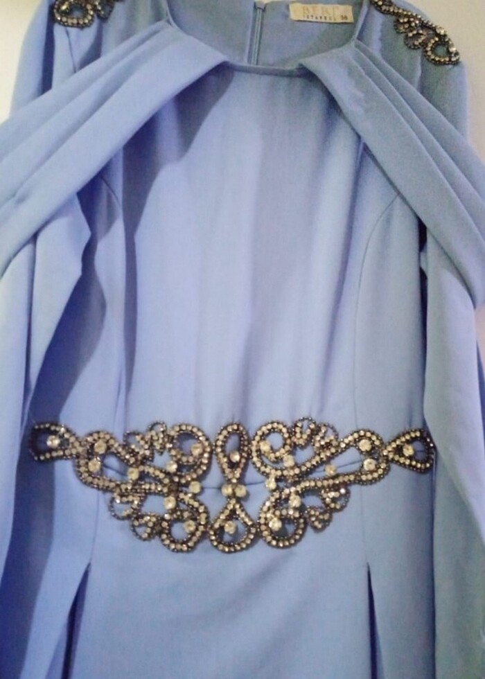 Tesettür taşlı abiye - Görsel 3