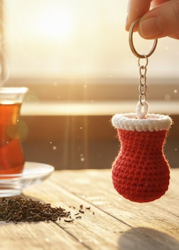 Mini çay bardağı anahtarlık - Görsel 3