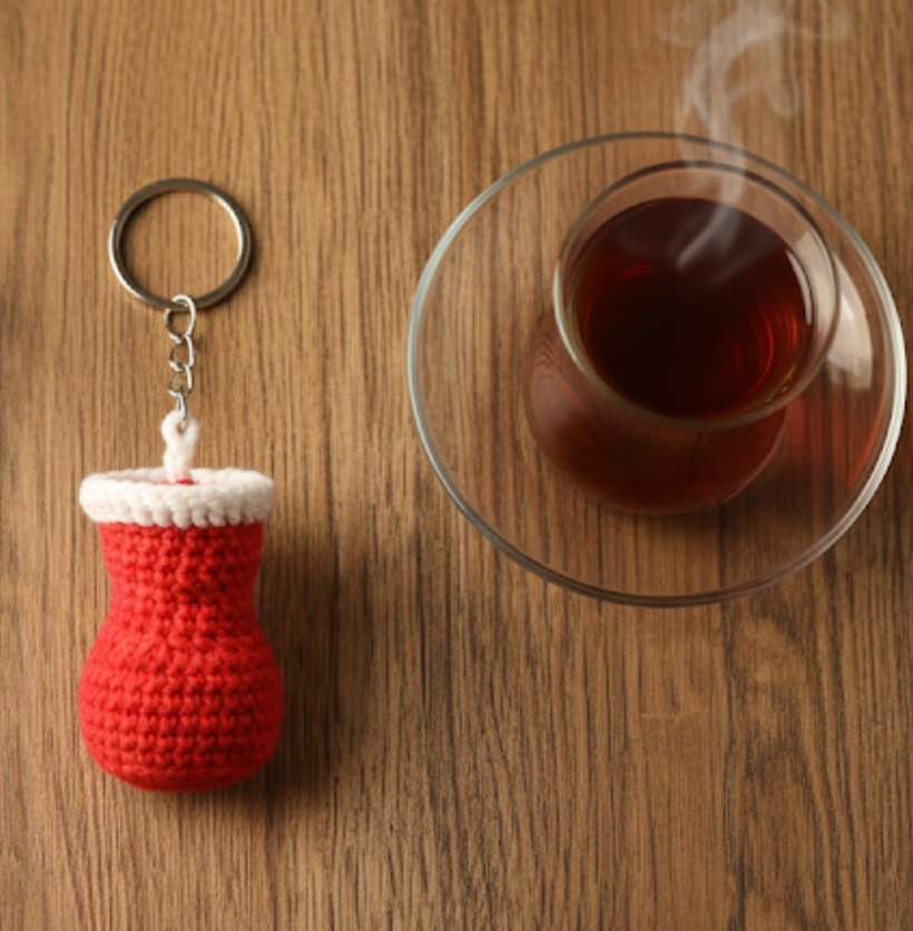 Mini çay bardağı anahtarlık - Görsel 2