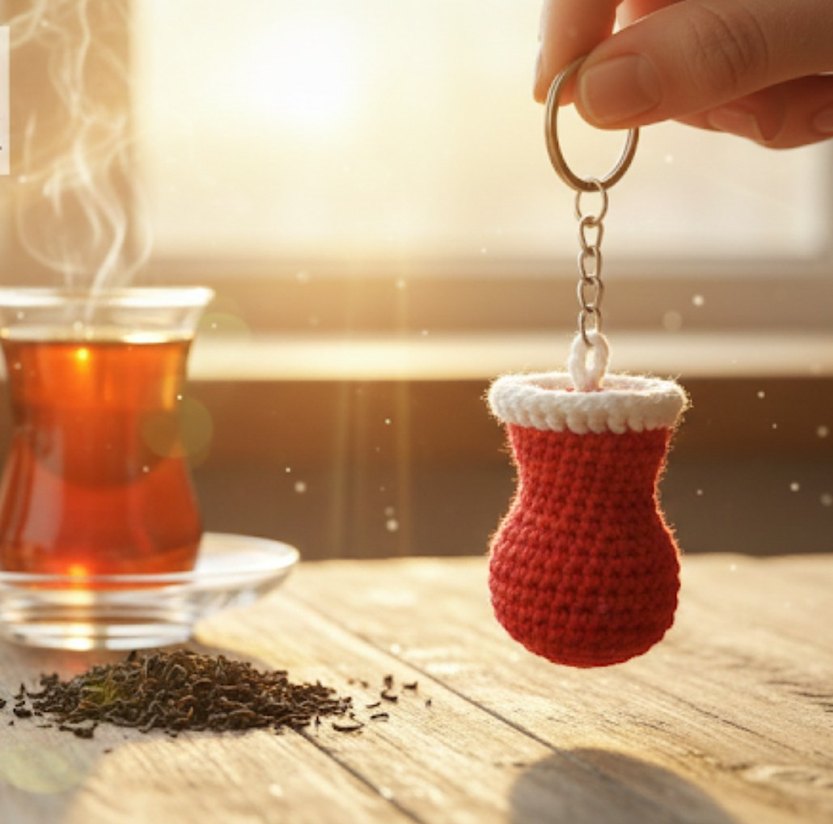 Mini çay bardağı anahtarlık - Görsel 3