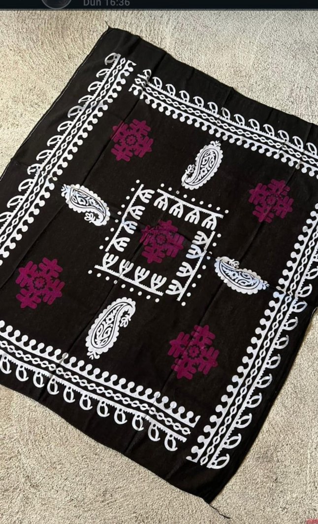 Boncuk İşlemeli Çok Renkli Kadın Fular - Görsel 2