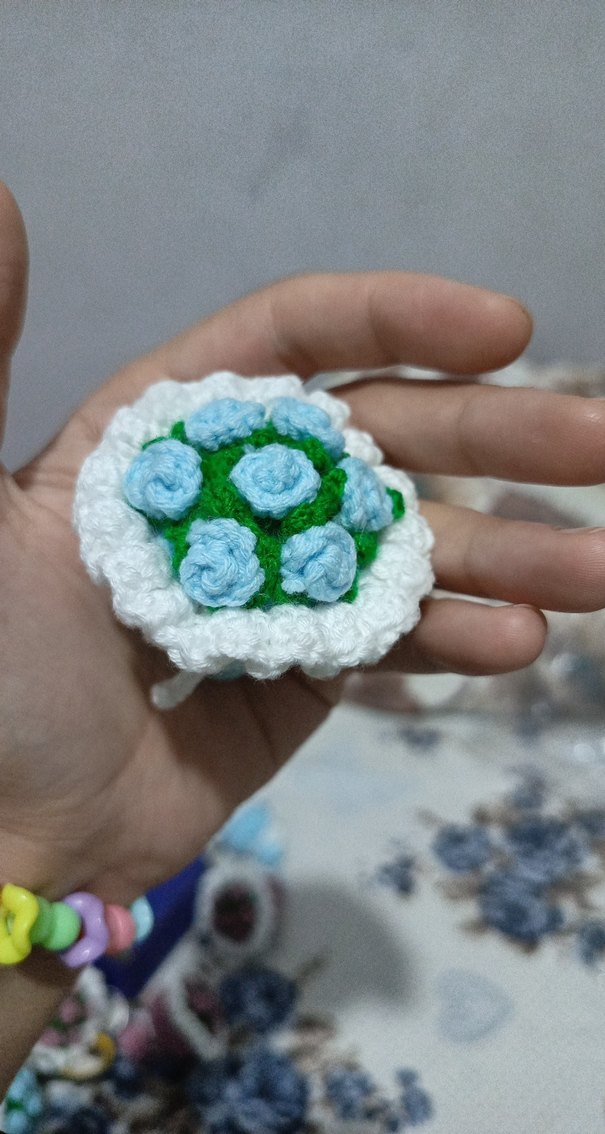 Renkli Örgü Bohem Kadın Anahtarlık - Görsel 2