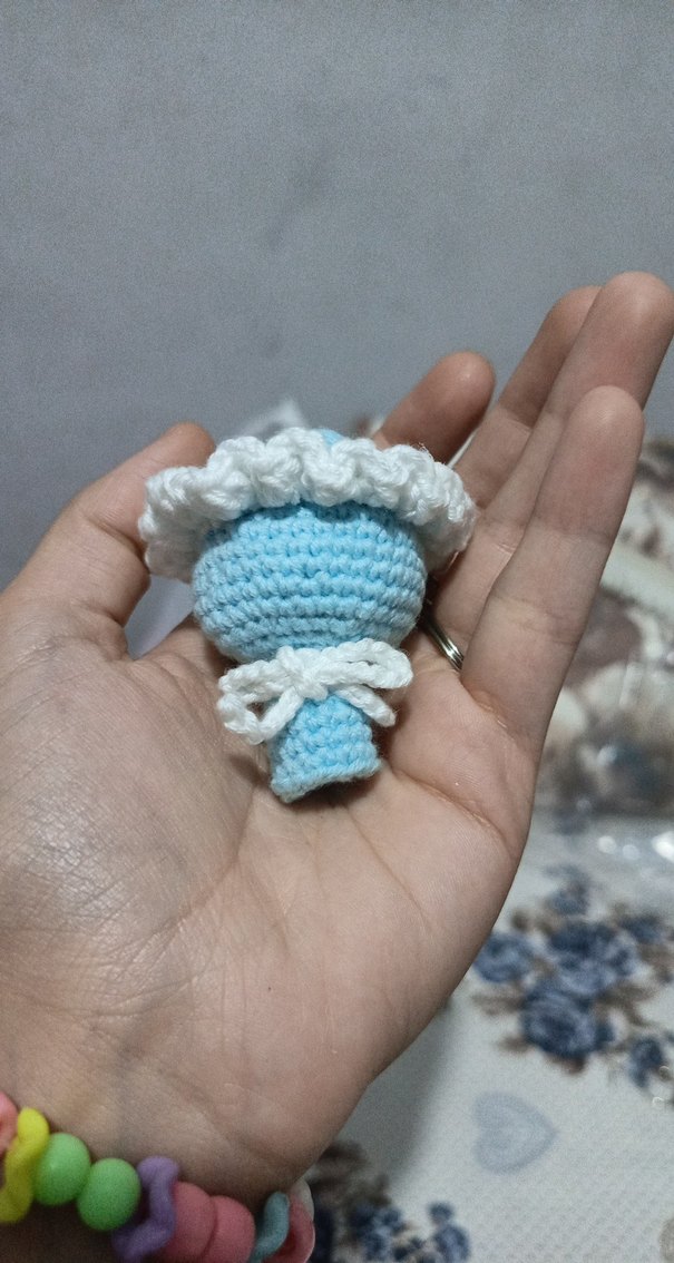 Renkli Örgü Bohem Kadın Anahtarlık - Görsel 3