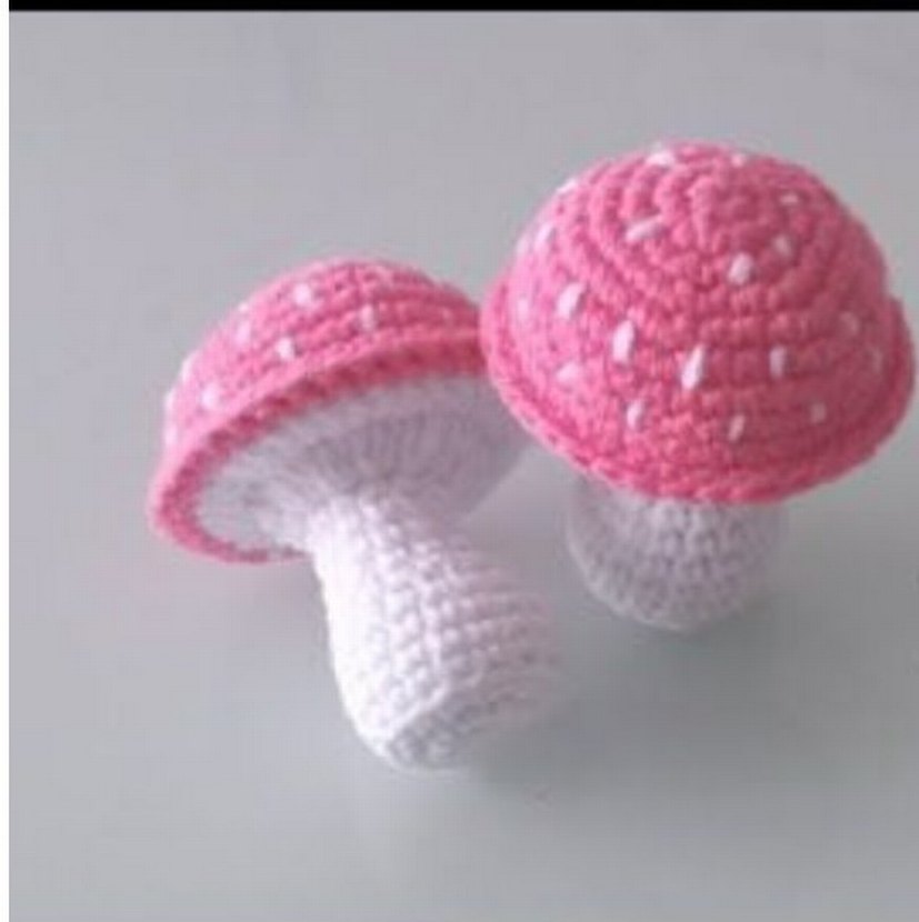 Kırmızı Bohem Püsküllü Mantar Anahtarlık - Görsel 2