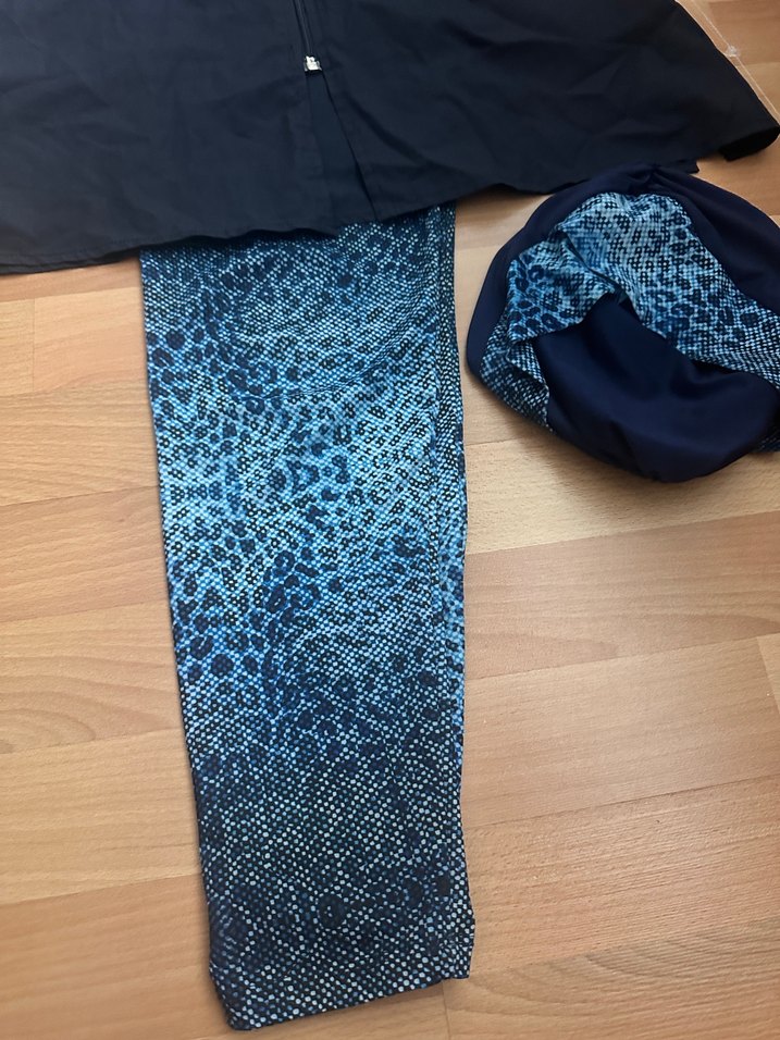 Lacivert Uzun Salaş Hamile Kapüşonlu Ceket - Görsel 2