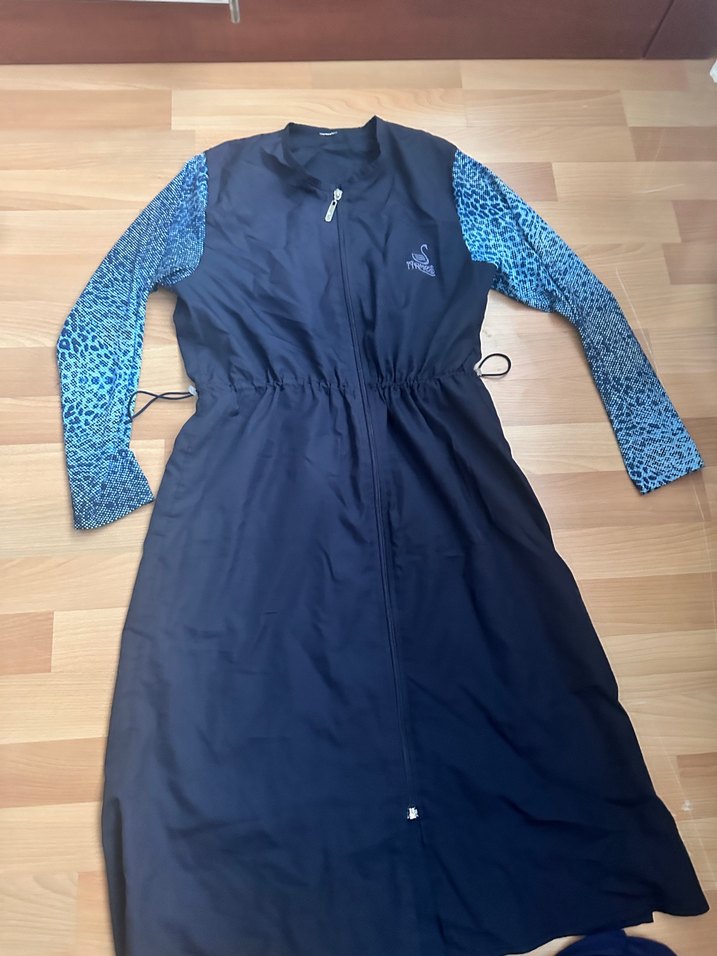 Lacivert Uzun Salaş Hamile Kapüşonlu Ceket - Görsel 3