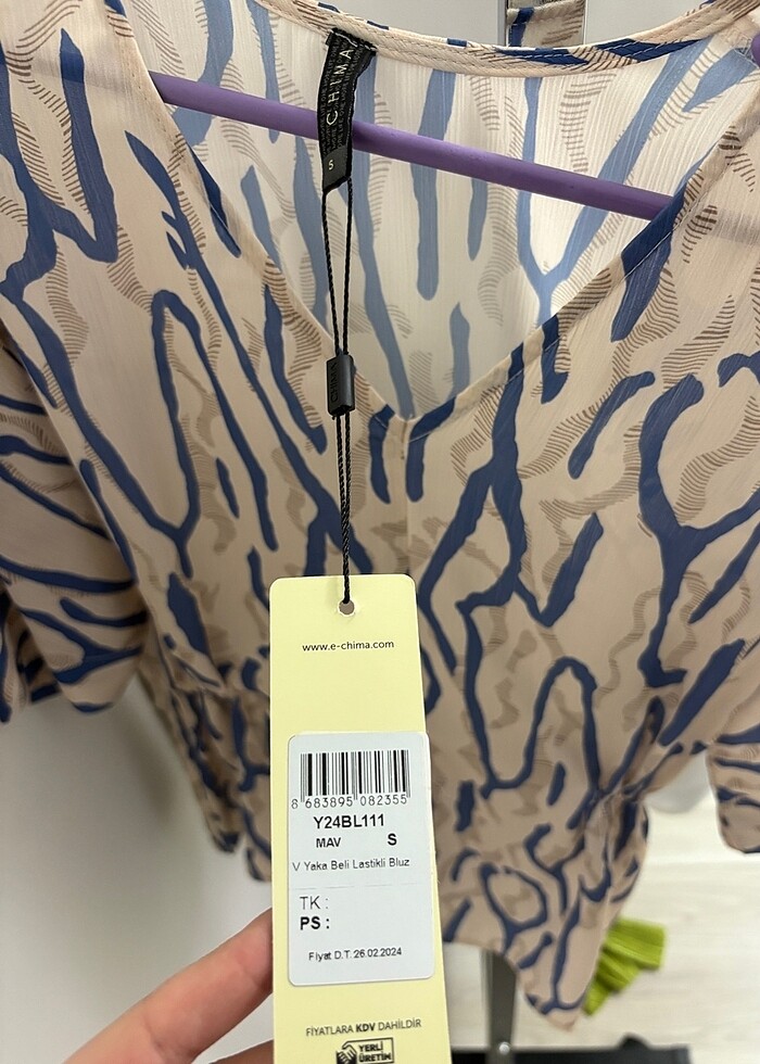 CHİMA ETİKETLİ BLUZ - Görsel 2