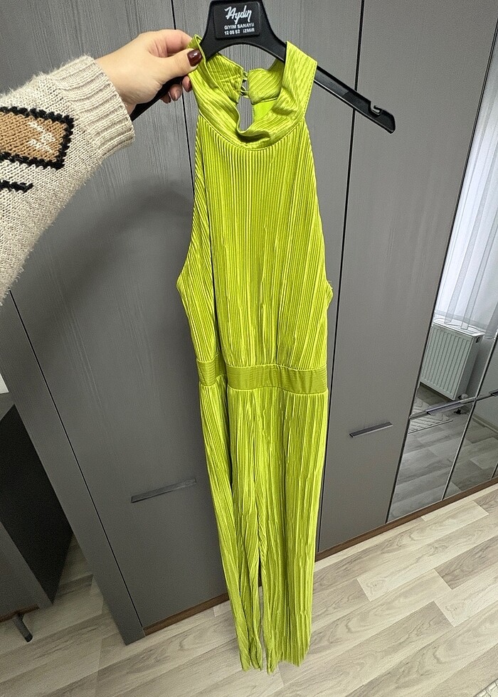 YEŞİL PLİSE TULUM - Görsel 2