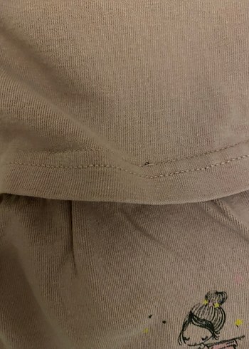 Nakışlı Pastel Renkli Kız Çocuk Atlet Şort Takımı - Görsel 3