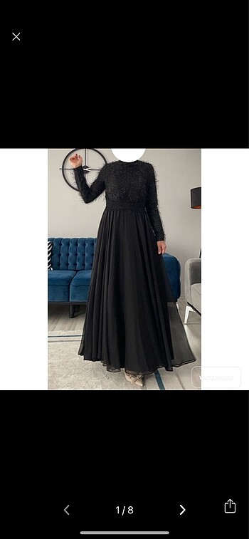 Siyah tesettür abiye elbise