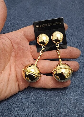 Vintage metal klipsli küpe
