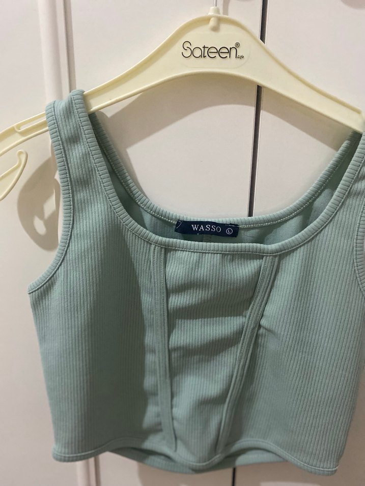 Yeşil Fırfırlı Mini Bustiyer - Görsel 2