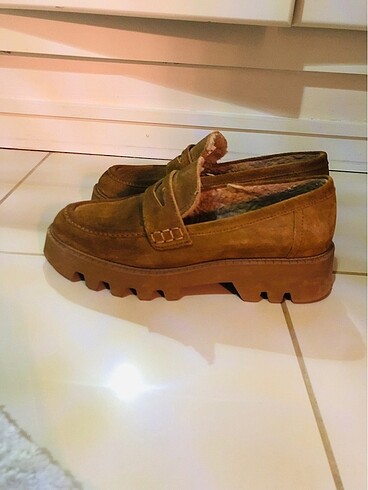 39 Beden kahverengi Renk Zara kışlık loafer