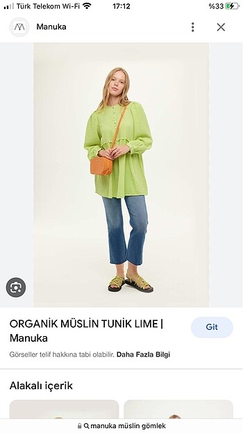 s Beden beyaz Renk Manuka organik müslin gömlek