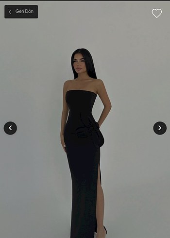 Zara Siyah Straplez Uzun Drapeli Kadın Elbise