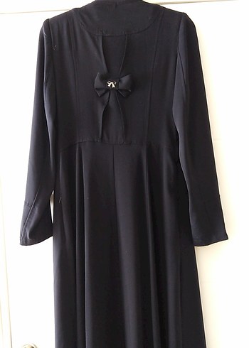 Düğmeli Siyah Uzun Kadın Yazlık Pardesü - Görsel 10
