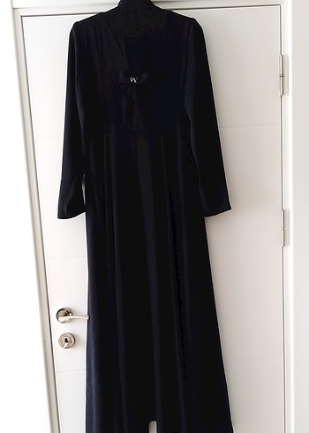 Düğmeli Siyah Uzun Kadın Yazlık Pardesü - Görsel 8