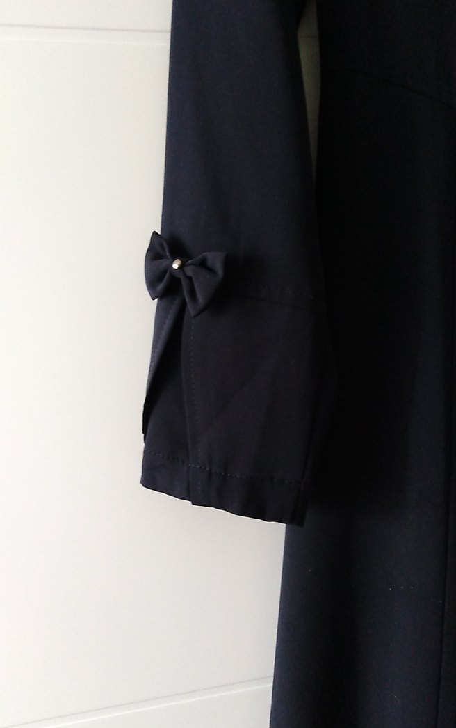 Düğmeli Siyah Uzun Kadın Yazlık Pardesü - Görsel 5