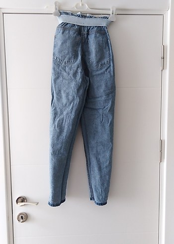 Kadın Mavi Dar Kesim Denim Pantolon - Görsel 7