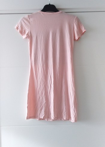 Kız Çocuk Pembe Baskılı Kısa Kollu Tişört - Görsel 2