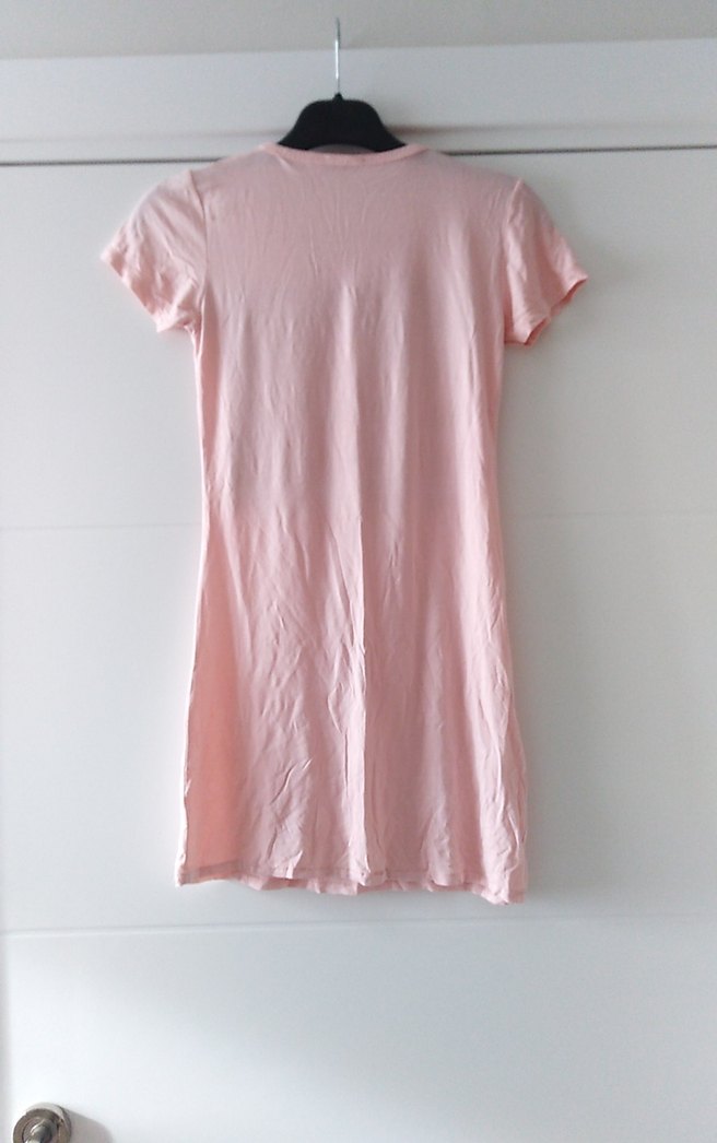 Kız Çocuk Pembe Baskılı Kısa Kollu Tişört - Görsel 2