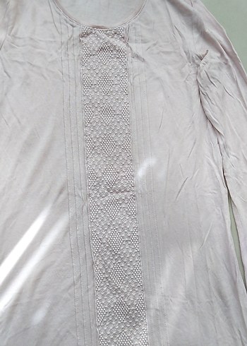 Pembe Piliseli Uzun Kollu Tunik Badi - Görsel 6