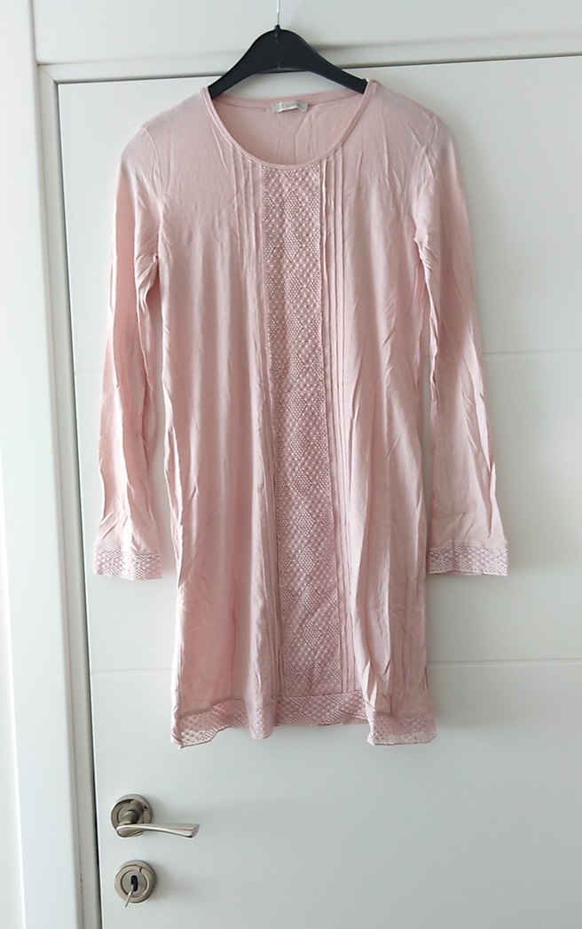Pembe Piliseli Uzun Kollu Tunik Badi - Görsel 2