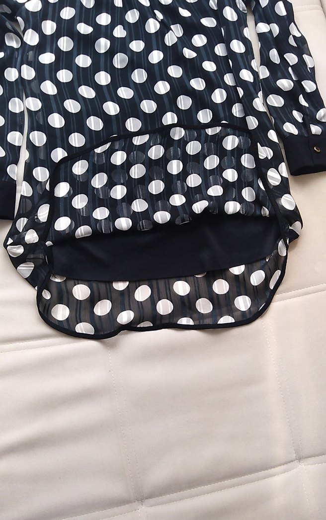 Puantiye Desenli Siyah Tunik - Görsel 4