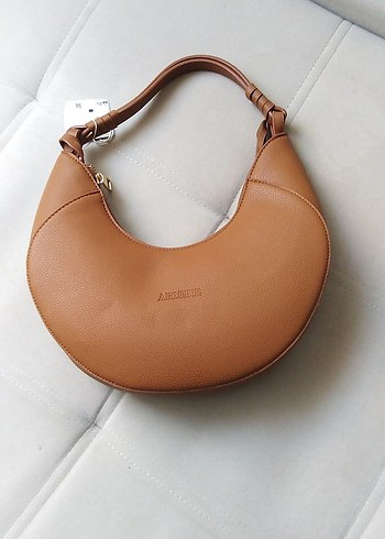Bej Deri Minimalist Kadın Çanta - Görsel 2