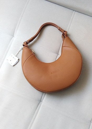 Bej Deri Minimalist Kadın Çanta - Görsel 3