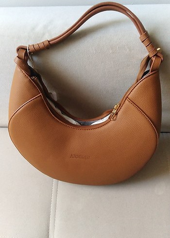 Bej Deri Minimalist Kadın Çanta - Görsel 4