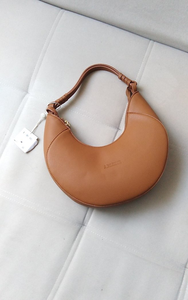 Bej Deri Minimalist Kadın Çanta - Görsel 3