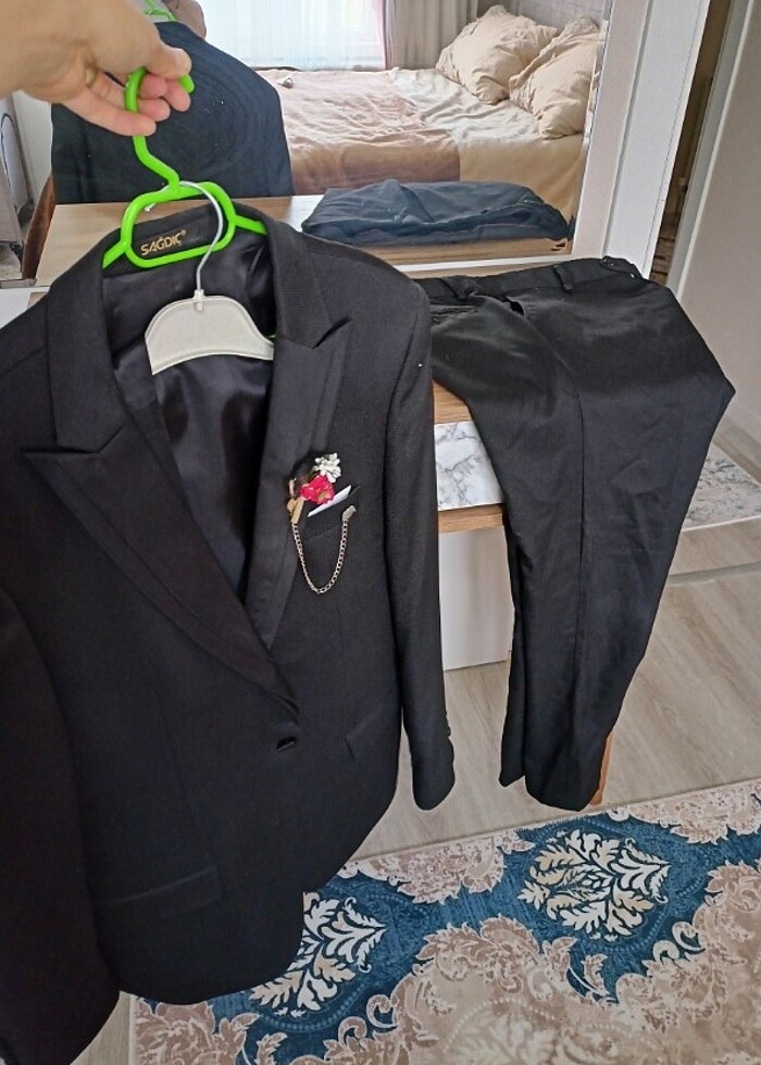 Smokin,Damatlık,papyon ,yelek, pantolon  - Görsel 3