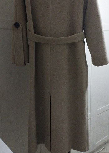 Bej Uzun Kemerli Kadın Kaban - Görsel 3