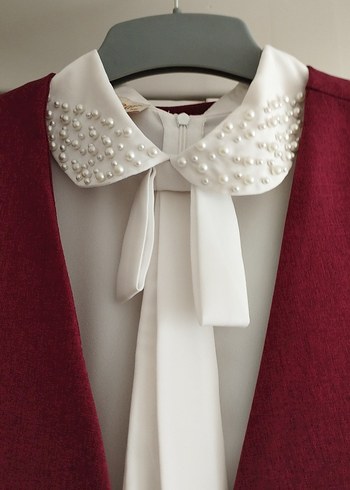 Bordo Uzun Kadın Etek - Görsel 3