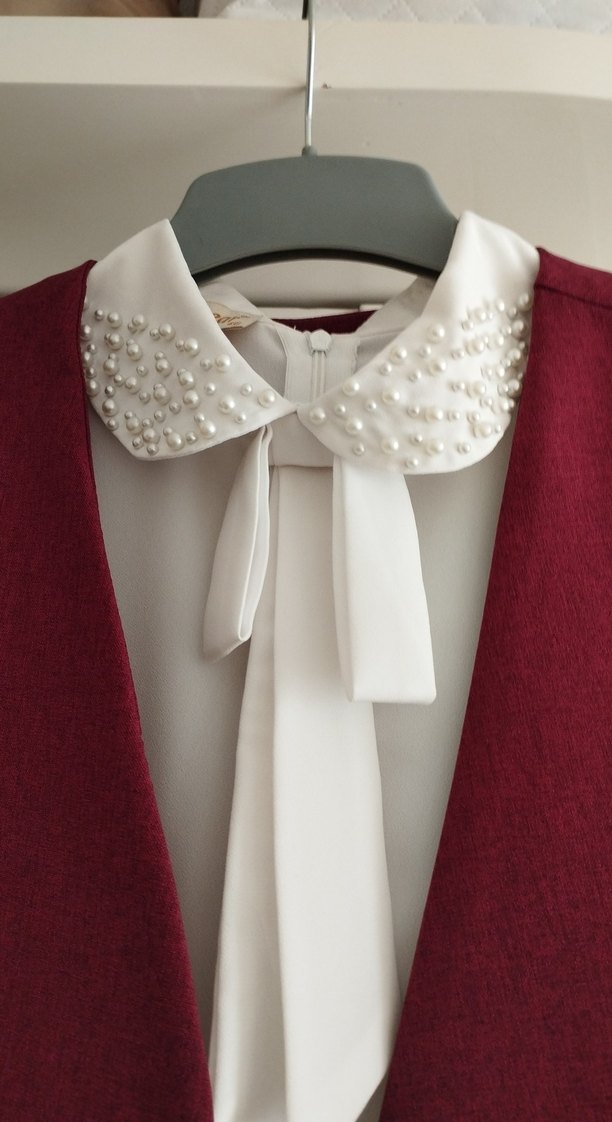 Bordo Uzun Kadın Etek - Görsel 3