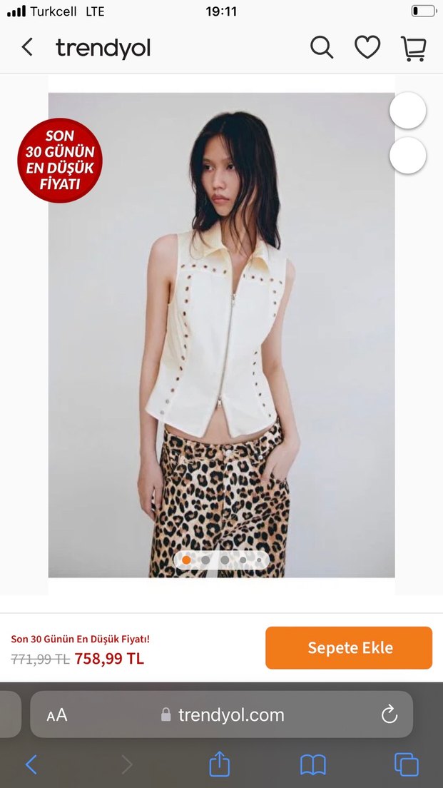 çift fermuarlı mango yelek - Görsel 2