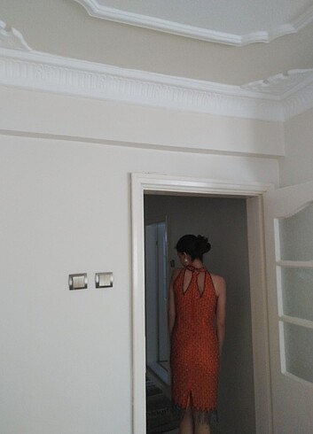 Taşlı pullu party abiye elbise  - Görsel 8