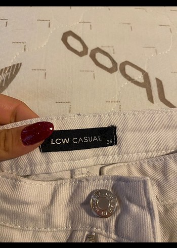 Bej Kadın Midi Keten Salaş Jean - Görsel 2