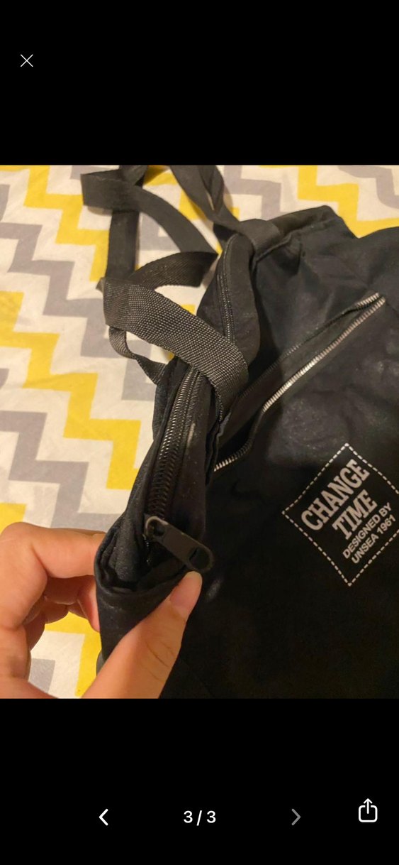 Siyah Fermuarlı Sokak Tarzı Kadın Çanta - Görsel 2