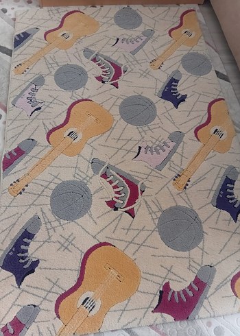 Renkli Rock Punk Desenli Halı - Görsel 2