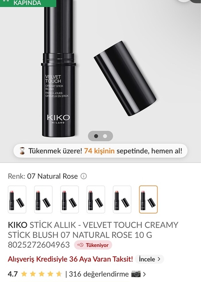 Kiko velvet touch allık - Görsel 2