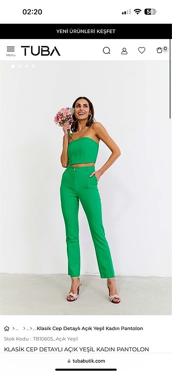 Zara Yeşil pantolon