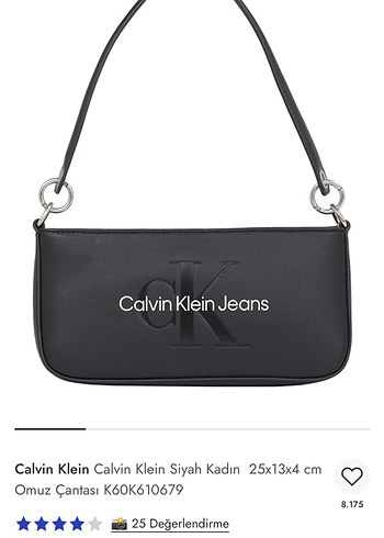 Calvin Klein siyah omuz çantası