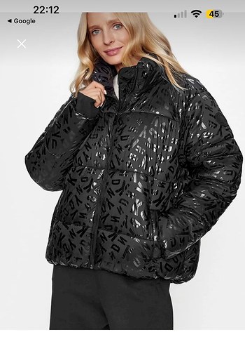 DKNY siyah mont