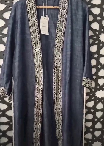 s Beden Zara kemerli nakışlı kimono