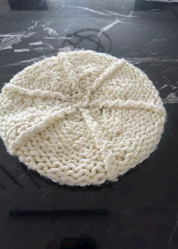 Kadın Beyaz Örgü Bere - Görsel 2