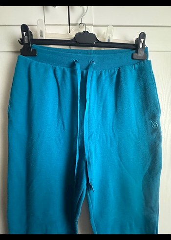 Victoria secret Kadın Mavi Beli Bağlamalı Rahat Kesim Eşofman - Görsel 3