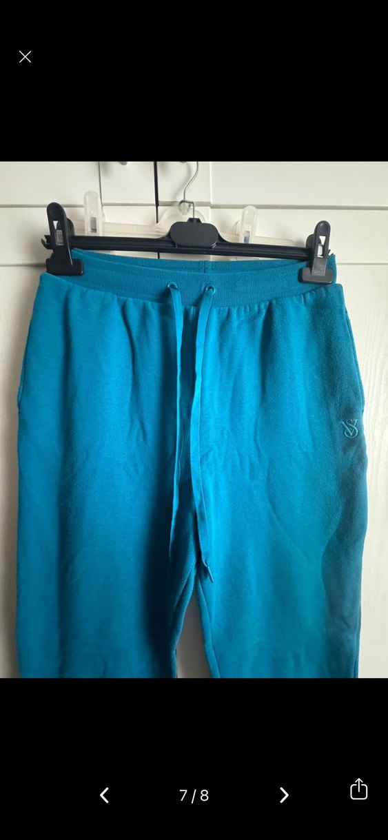 Victoria secret Kadın Mavi Beli Bağlamalı Rahat Kesim Eşofman - Görsel 3