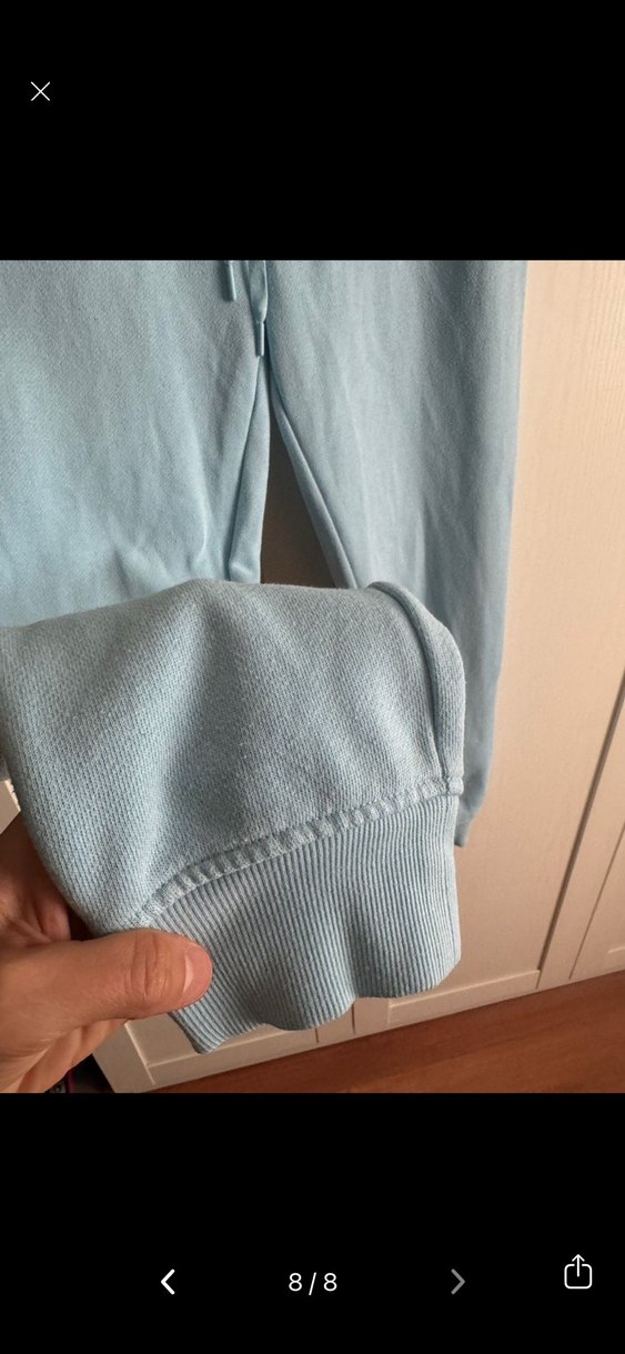 Victoria Secret orijinal Mavi Rahat Kesim Kadın Eşofman Altı - Görsel 4